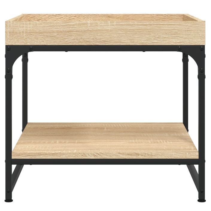 Table basse chêne sonoma 49,5x49,5x45 cm bois d'ingénierie - Photo n°4