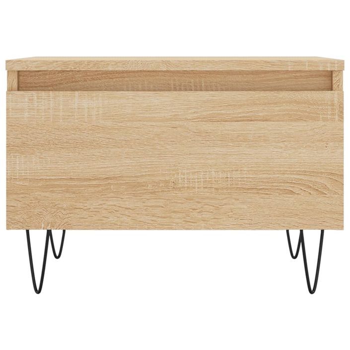 Table basse chêne sonoma 50x46x35 cm bois d'ingénierie - Photo n°5