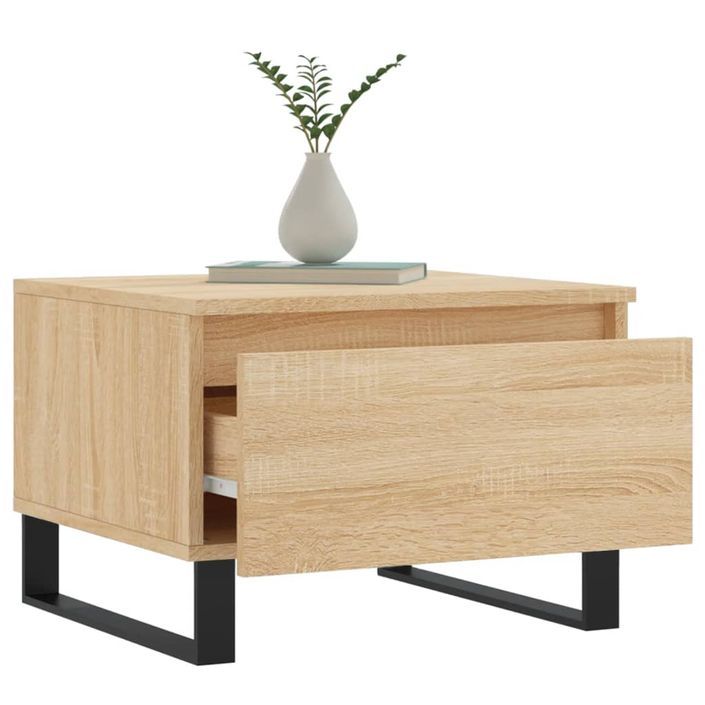 Table basse chêne sonoma 50x46x35 cm bois d'ingénierie - Photo n°4