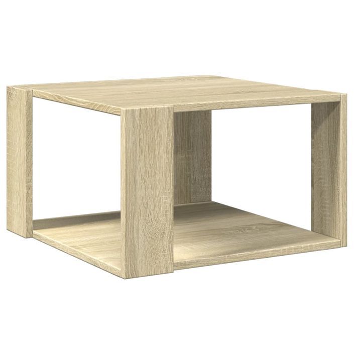 Table basse chêne sonoma 51,5x51,5x30 cm bois d'ingénierie - Photo n°6