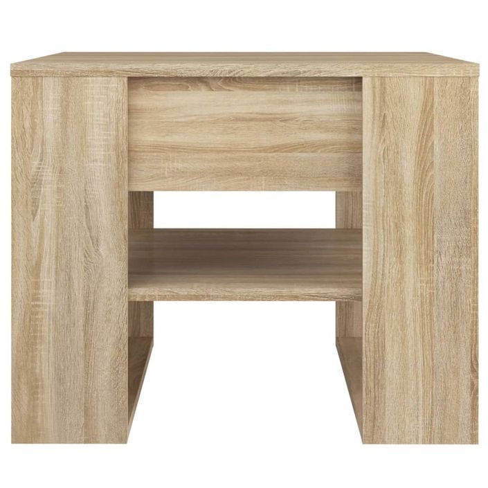 Table basse chêne sonoma 55,5x55x45 cm bois d'ingénierie - Photo n°3