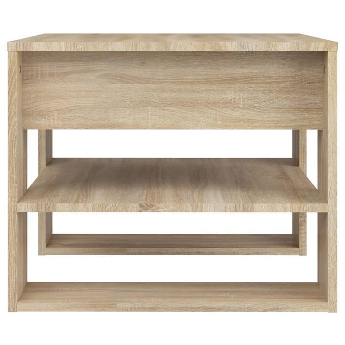 Table basse chêne sonoma 55,5x55x45 cm bois d'ingénierie - Photo n°4