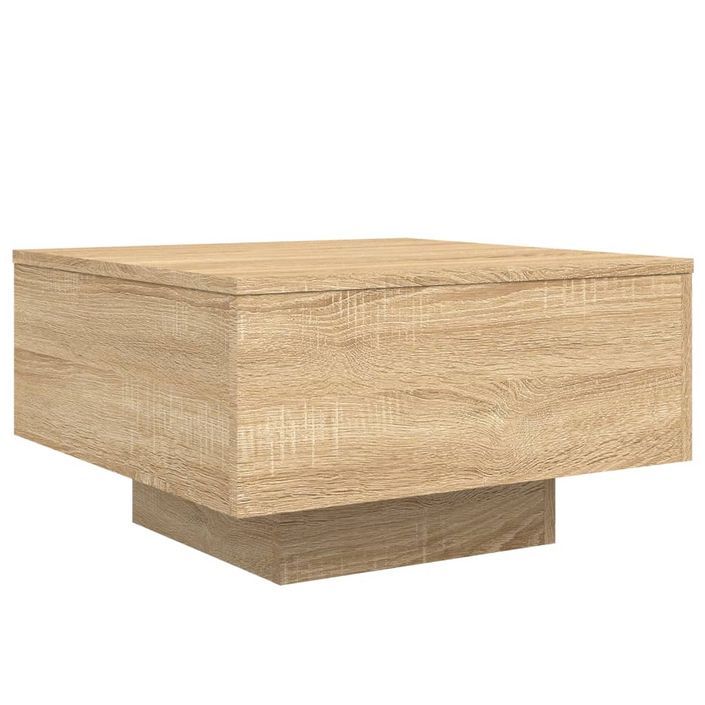 Table basse chêne sonoma 55x55x31 cm bois d'ingénierie - Photo n°1
