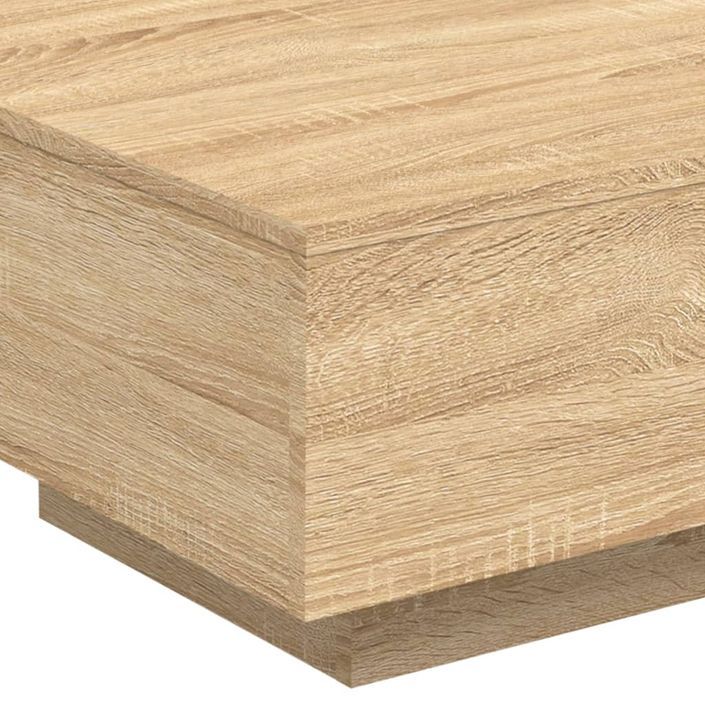 Table basse chêne sonoma 55x55x31 cm bois d'ingénierie - Photo n°8