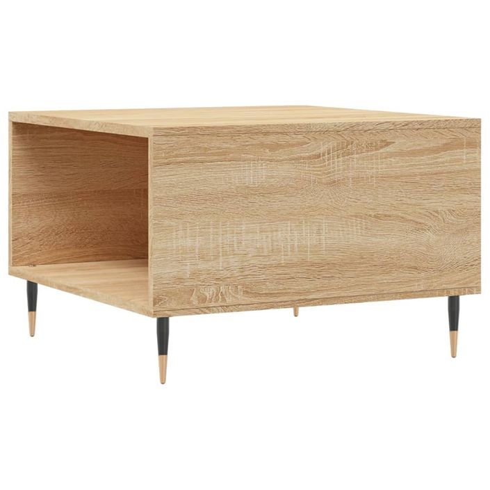 Table basse chêne sonoma 55x55x36,5 cm bois d'ingénierie - Photo n°8