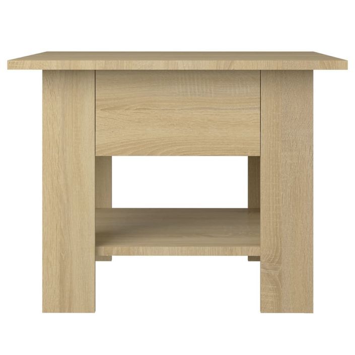 Table basse chêne sonoma 55x55x42 cm bois d'ingénierie - Photo n°3