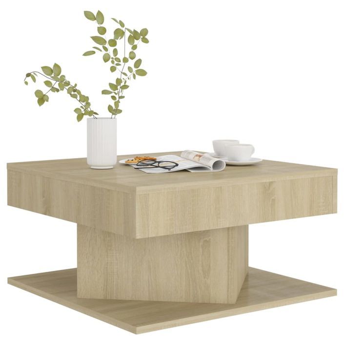 Table basse Chêne sonoma 57x57x30 cm - Photo n°1