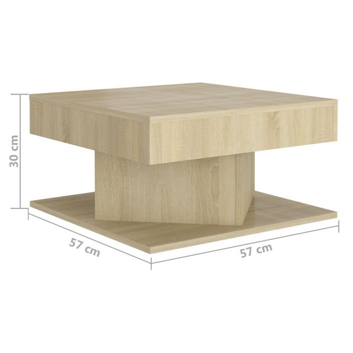 Table basse Chêne sonoma 57x57x30 cm - Photo n°5