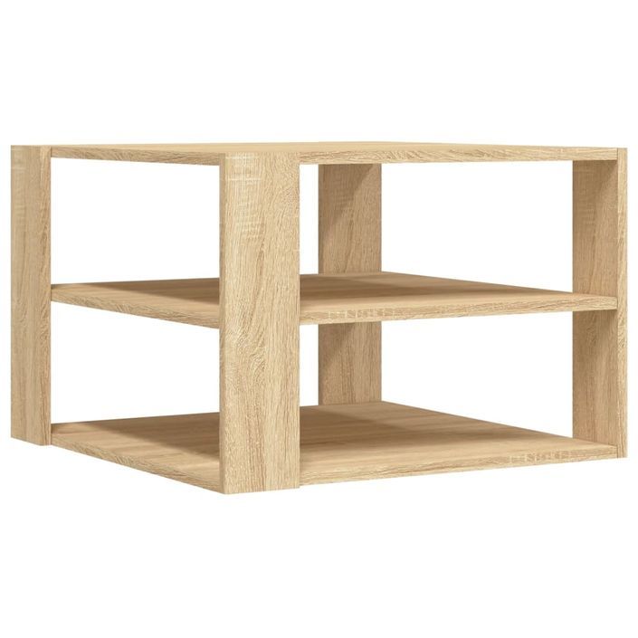 Table basse chêne sonoma 59,5x59,5x40 cm bois d'ingénierie - Photo n°5