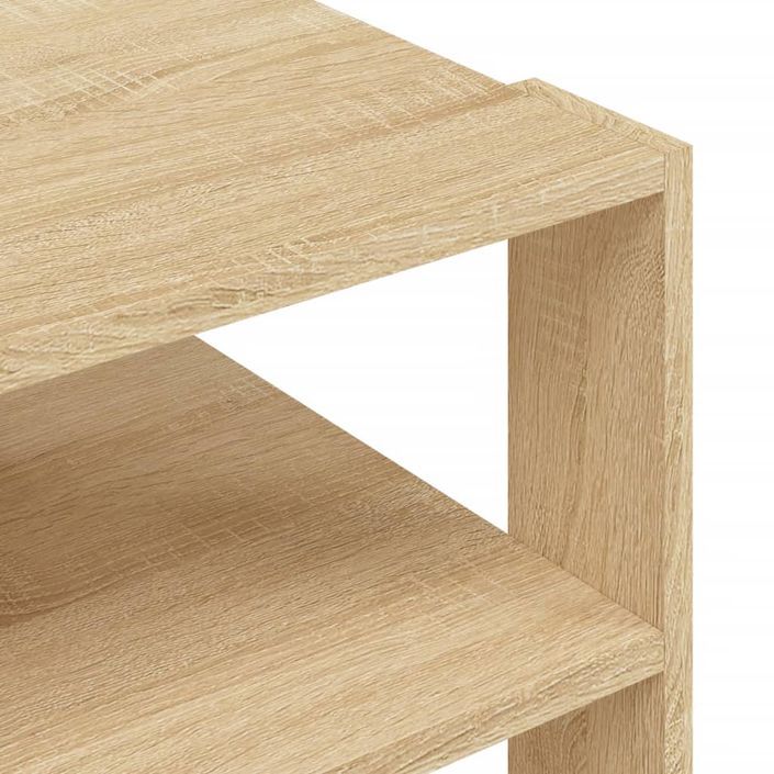 Table basse chêne sonoma 59,5x59,5x40 cm bois d'ingénierie - Photo n°7