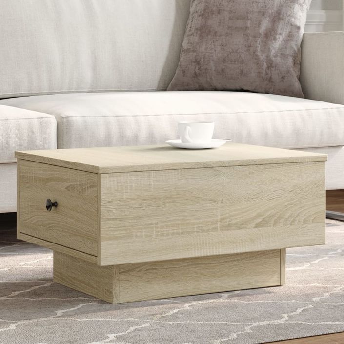 Table basse chêne sonoma 60x45x31 cm bois d'ingénierie - Photo n°1