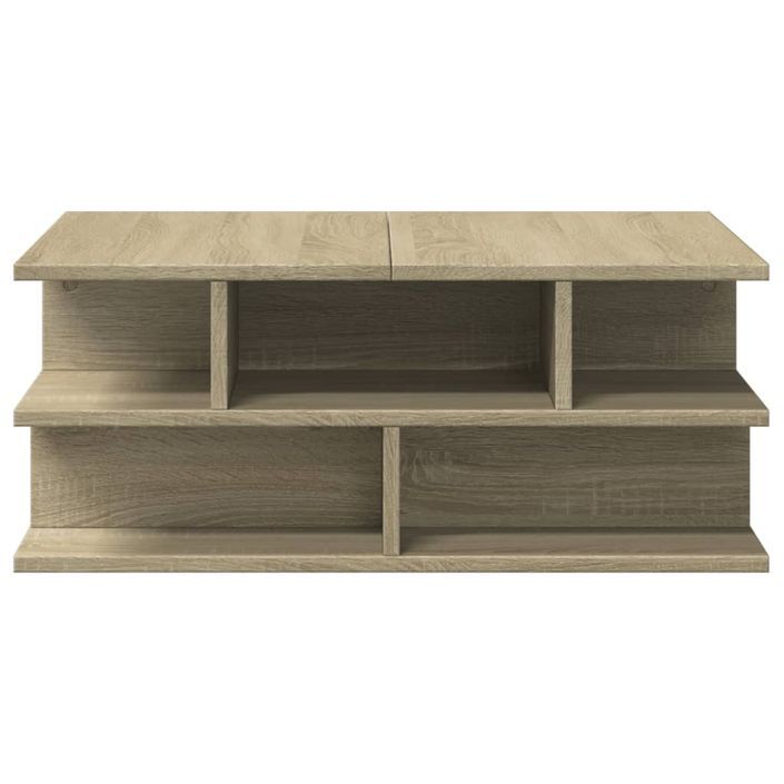 Table basse chêne sonoma 70x70x29 cm bois d'ingénierie - Photo n°6