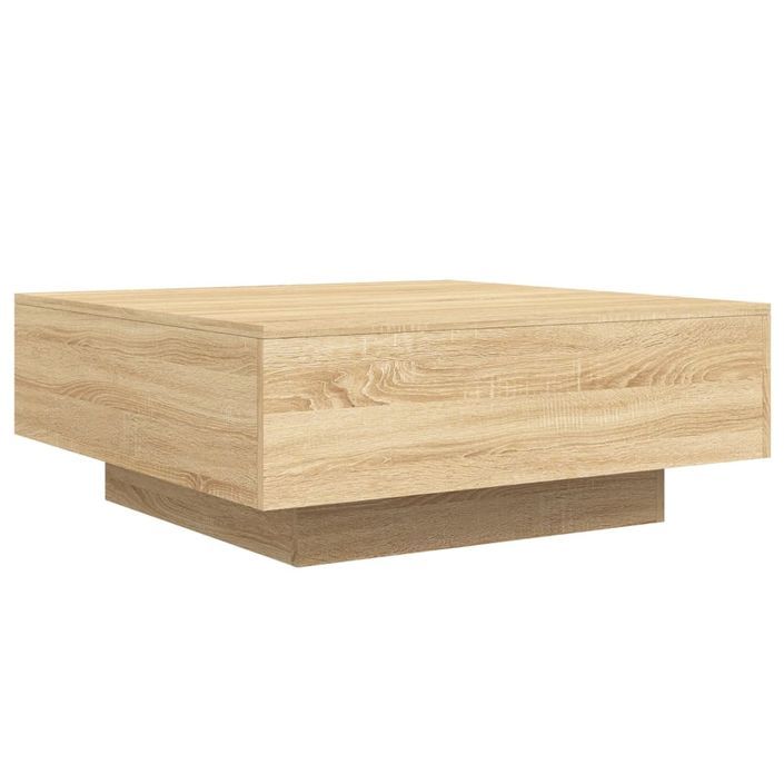 Table basse chêne sonoma 80x80x31 cm bois d'ingénierie - Photo n°1