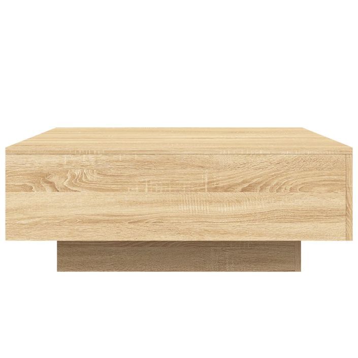 Table basse chêne sonoma 80x80x31 cm bois d'ingénierie - Photo n°6