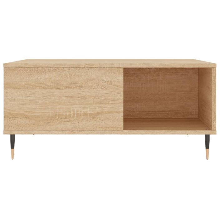 Table basse chêne sonoma 80x80x36,5 cm bois d'ingénierie - Photo n°4