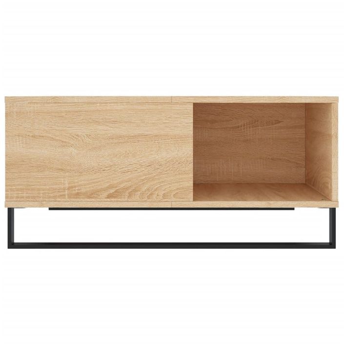 Table basse chêne sonoma 80x80x36,5 cm bois d'ingénierie - Photo n°5