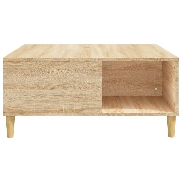 Table basse chêne sonoma 80x80x36,5 cm bois d'ingénierie - Photo n°6