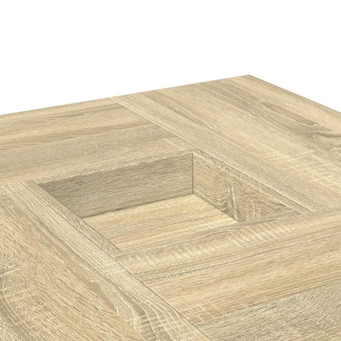 Table basse chêne sonoma 80x80x40 cm bois d'ingénierie - Photo n°7