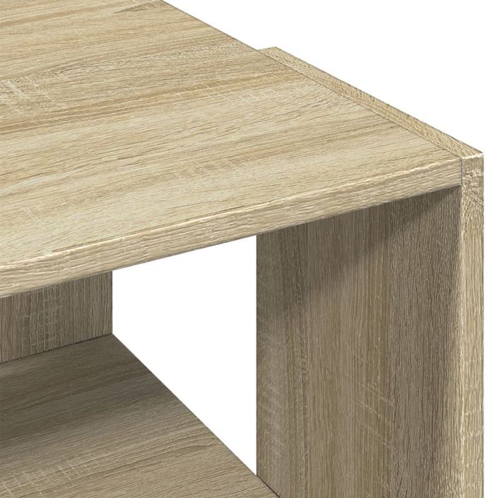 Table basse chêne sonoma 89,5x48x30 cm bois d'ingénierie - Photo n°7