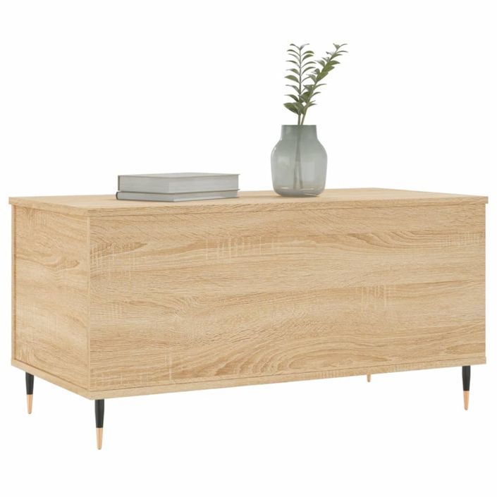 Table basse Chêne sonoma 90x44,5x45 cm Bois d'ingénierie - Photo n°4