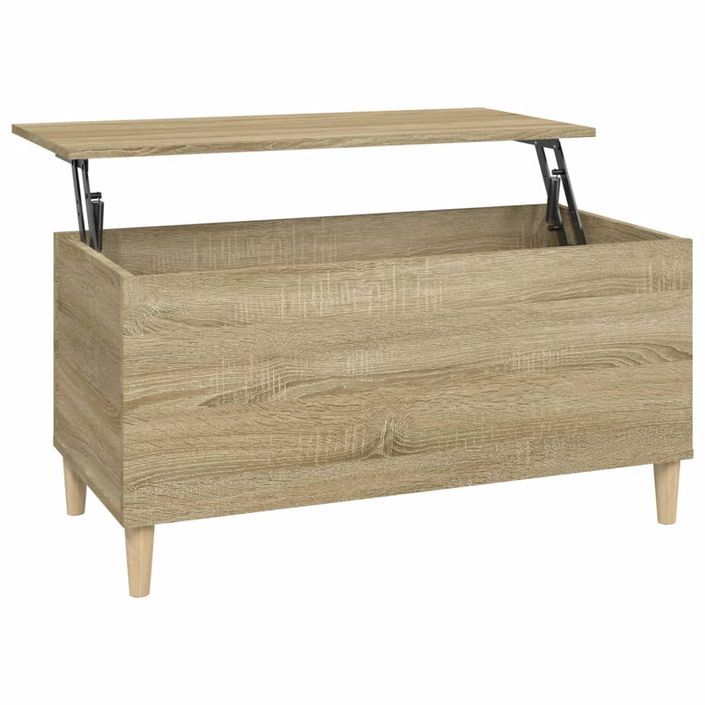 Table basse Chêne sonoma 90x44,5x45 cm Bois d'ingénierie - Photo n°1