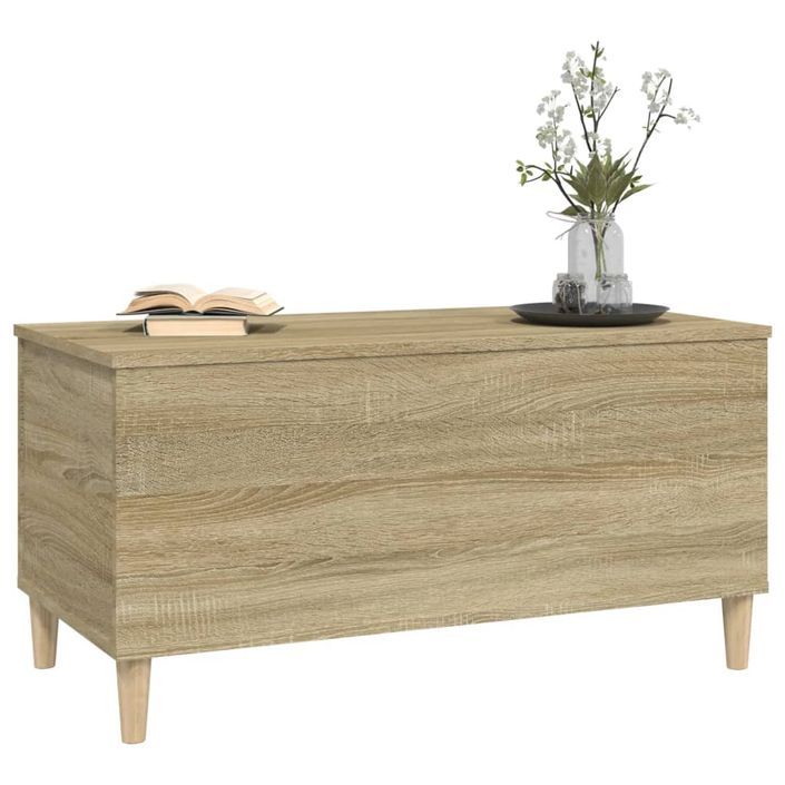 Table basse Chêne sonoma 90x44,5x45 cm Bois d'ingénierie - Photo n°4