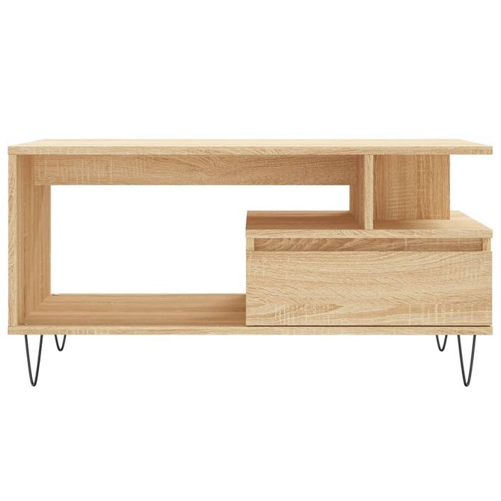 Table basse Chêne sonoma 90x49x45 cm Bois d'ingénierie - Photo n°5