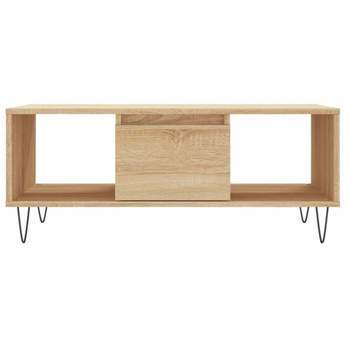 Table basse Chêne sonoma 90x50x36,5 cm Bois d'ingénierie - Photo n°5