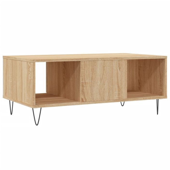 Table basse Chêne sonoma 90x50x36,5 cm Bois d'ingénierie - Photo n°8