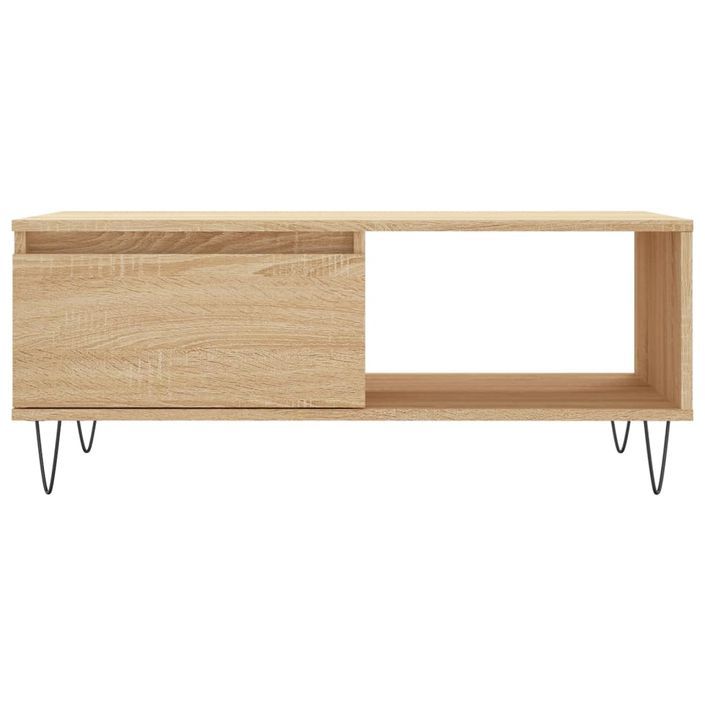 Table basse Chêne sonoma 90x50x36,5 cm Bois d'ingénierie - Photo n°5