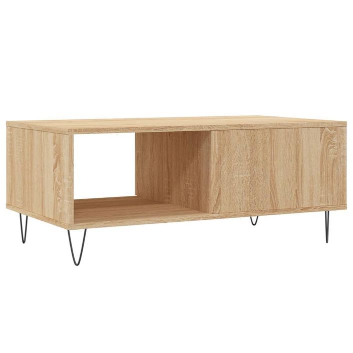 Table basse Chêne sonoma 90x50x36,5 cm Bois d'ingénierie - Photo n°8