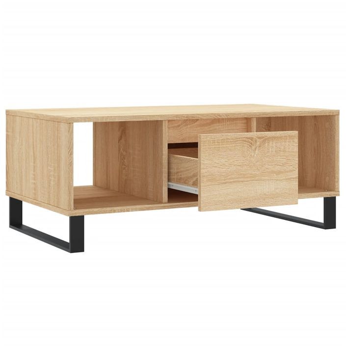 Table basse Chêne sonoma 90x50x36,5 cm Bois d'ingénierie - Photo n°6