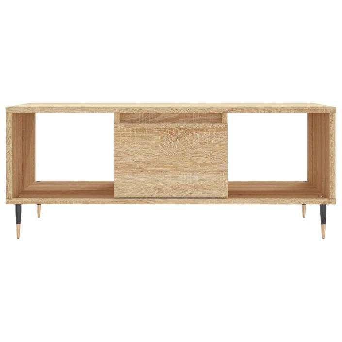 Table basse Chêne sonoma 90x50x36,5 cm Bois d'ingénierie - Photo n°5