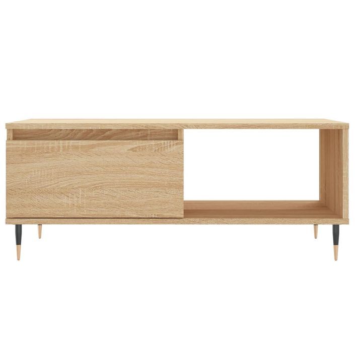 Table basse Chêne sonoma 90x50x36,5 cm Bois d'ingénierie - Photo n°5