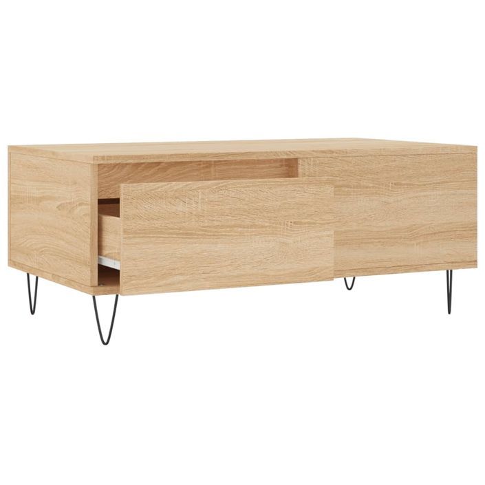 Table basse Chêne sonoma 90x50x36,5 cm Bois d'ingénierie - Photo n°6