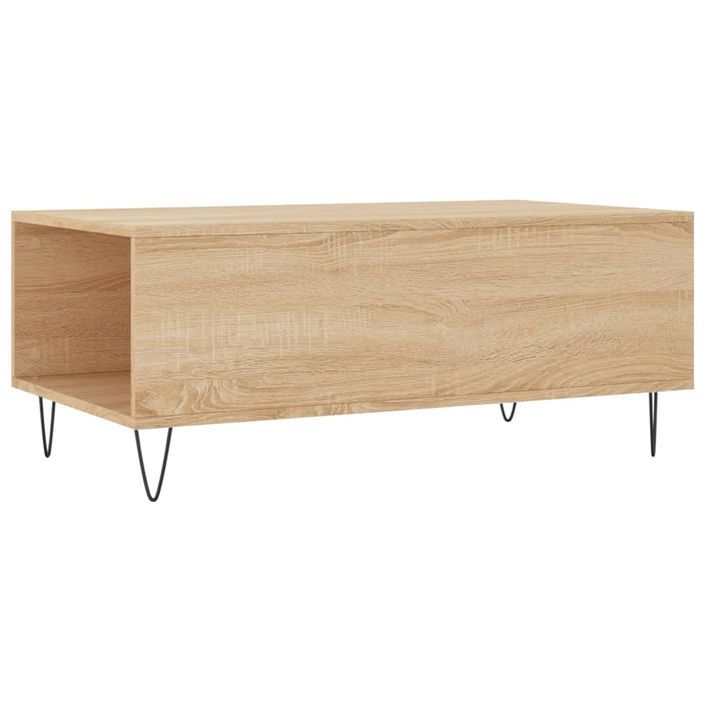 Table basse Chêne sonoma 90x50x36,5 cm Bois d'ingénierie - Photo n°8