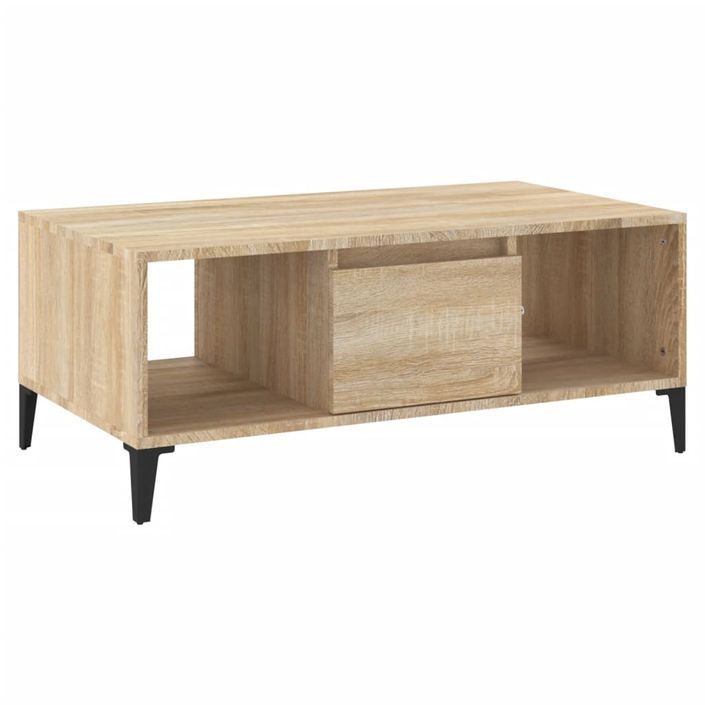 Table basse Chêne sonoma 90x50x36,5 cm Bois d'ingénierie - Photo n°1