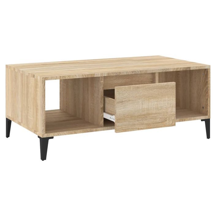 Table basse Chêne sonoma 90x50x36,5 cm Bois d'ingénierie - Photo n°6