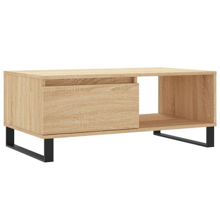 Table basse Chêne sonoma 90x50x36,5 cm Bois d'ingénierie - Photo n°2