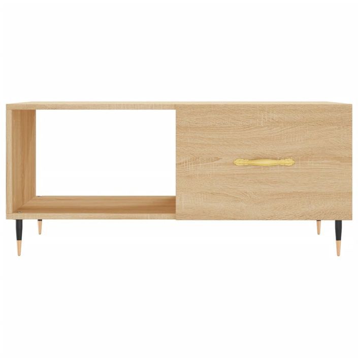 Table basse chêne sonoma 90x50x40 cm bois d'ingénierie - Photo n°5