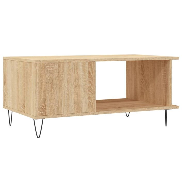 Table basse chêne sonoma 90x50x40 cm bois d'ingénierie - Photo n°8