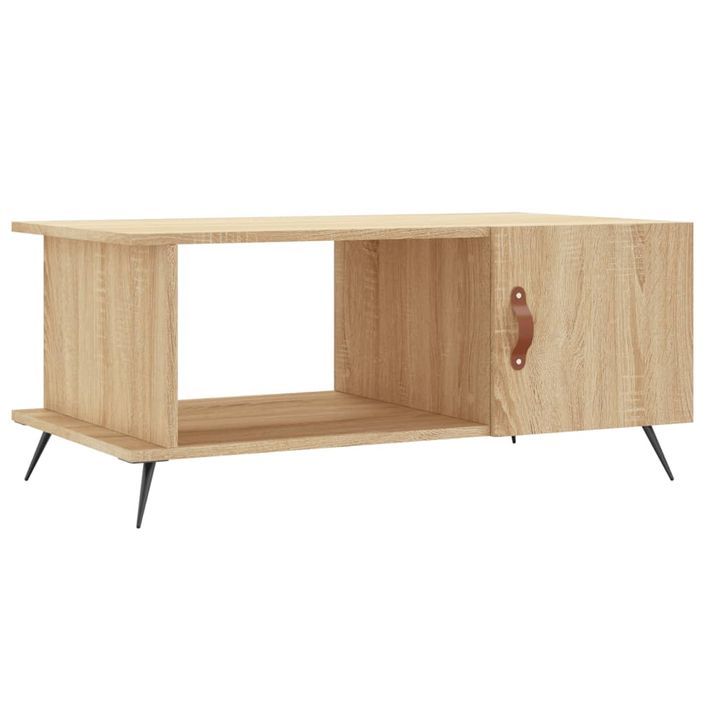 Table basse chêne sonoma 90x50x40 cm bois d'ingénierie - Photo n°1