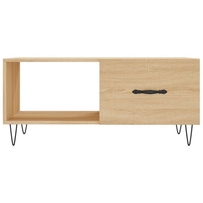 Table basse chêne sonoma 90x50x40 cm bois d'ingénierie - Photo n°5