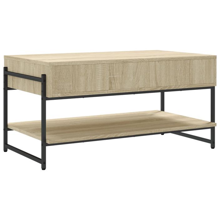 Table basse chêne sonoma 90x50x45 cm bois d'ingénierie - Photo n°7