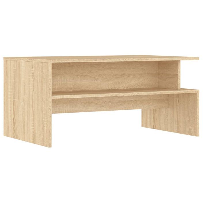 Table basse chêne sonoma 90x55x42,5 cm bois d'ingénierie - Photo n°6