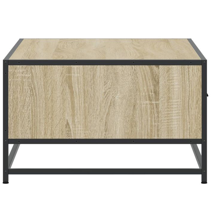 Table basse chêne sonoma 90x57x35 cm bois d'ingénierie et métal - Photo n°6