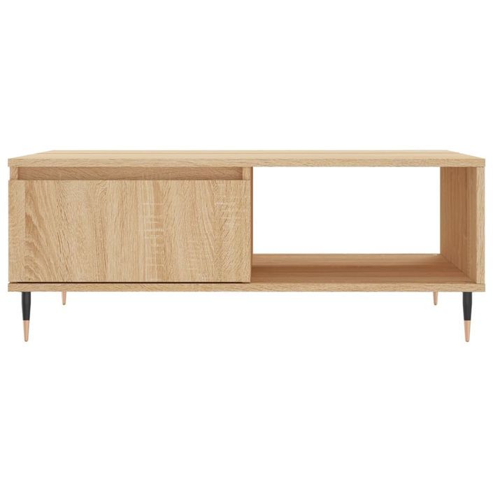 Table basse chêne sonoma 90x60x35 cm bois d'ingénierie - Photo n°5