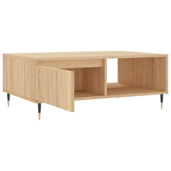 Table basse chêne sonoma 90x60x35 cm bois d'ingénierie - Photo n°6