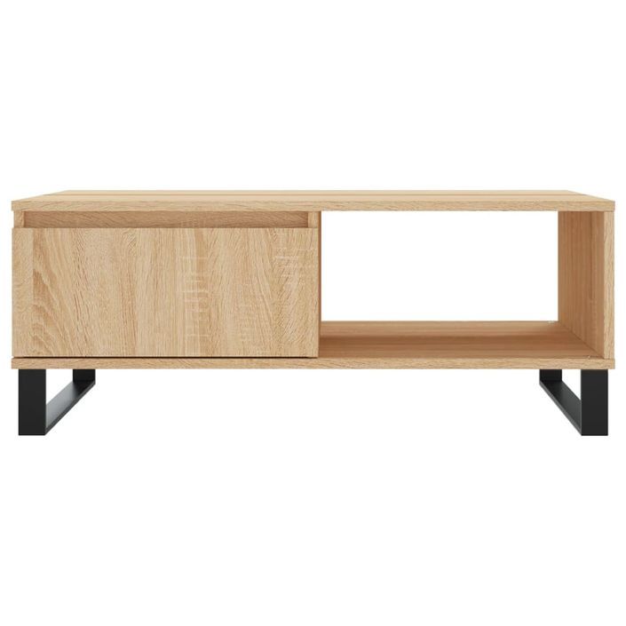 Table basse chêne sonoma 90x60x35 cm bois d'ingénierie - Photo n°5