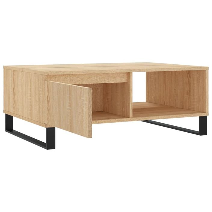 Table basse chêne sonoma 90x60x35 cm bois d'ingénierie - Photo n°6